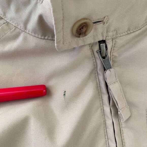 Lands' End Mens Ivory Long Sleeve Full Zip Removable Hooded Chore Jacket Size M - Picture 6 of 11